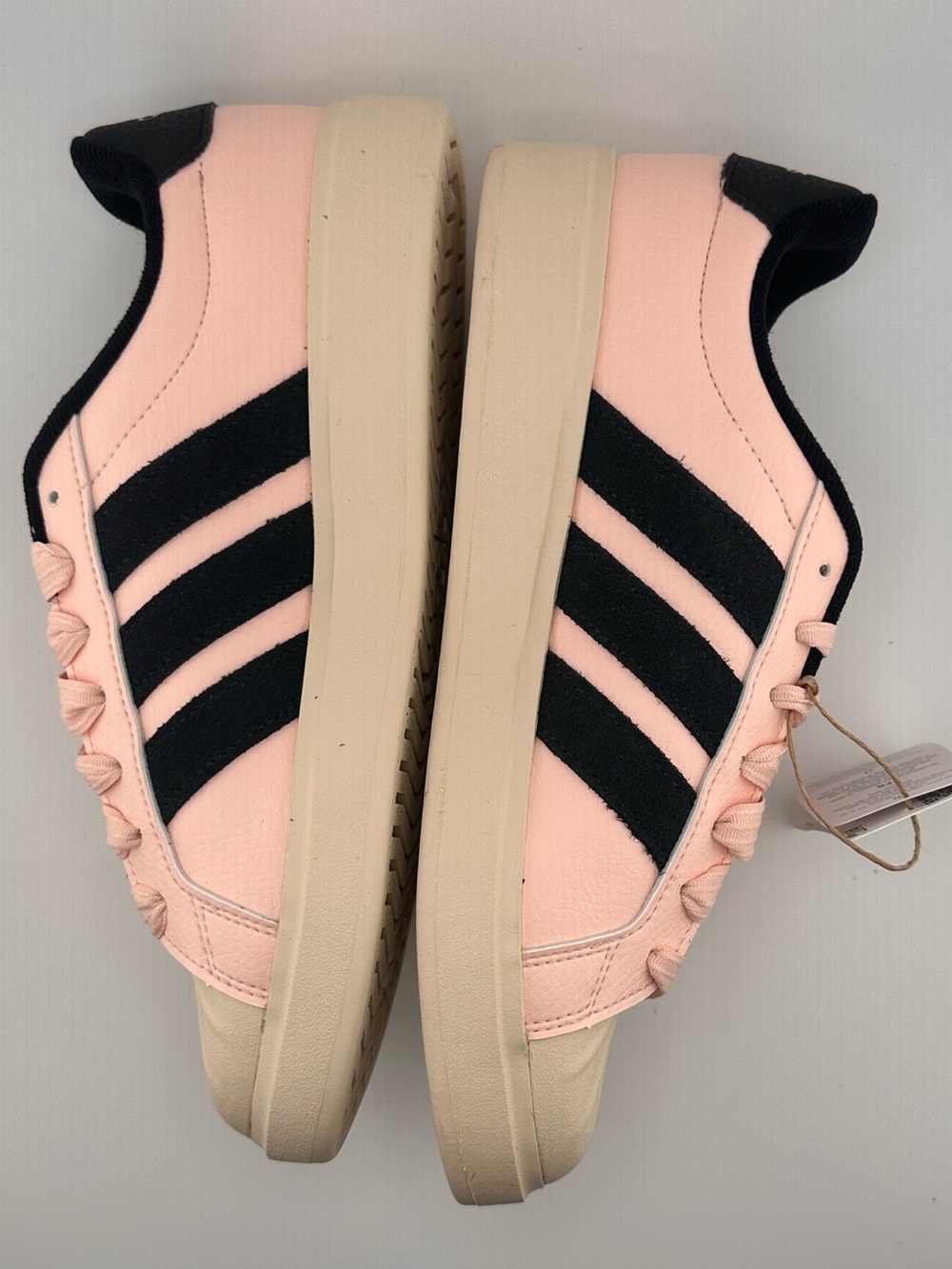 adidas Pink and Black Street Talk Shell-Toe Sneakers - Picture 2 of 7